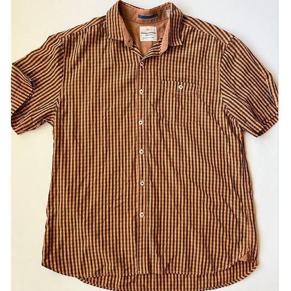 Tommy Bahama Jeans Men’s Island Crafted Short Sleeve Button Down Shirt Large - Picture 2 of 8